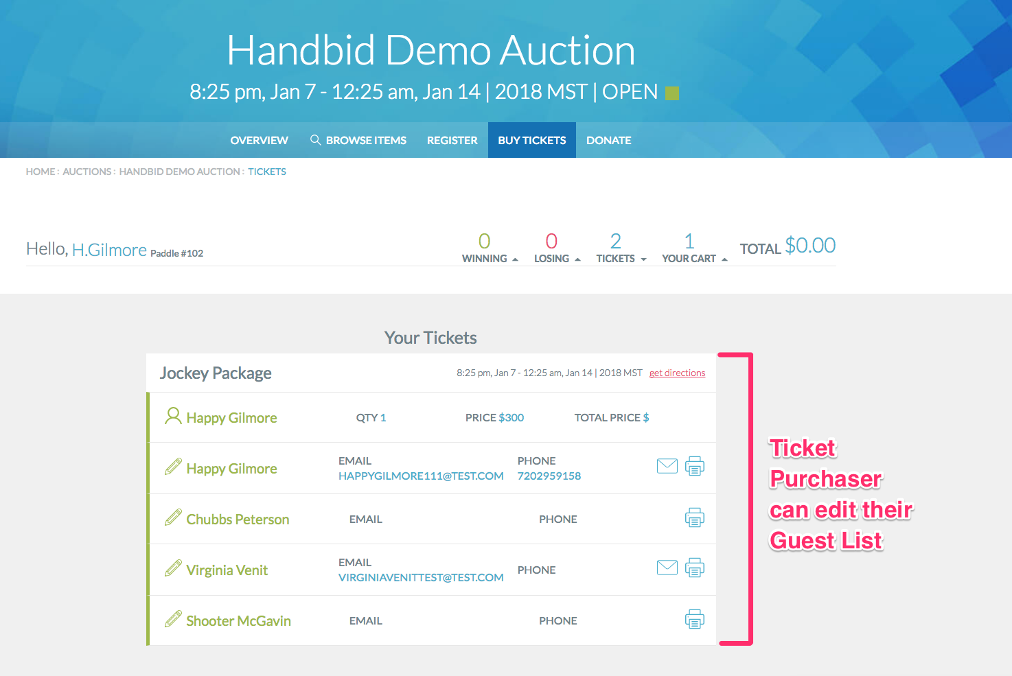 new on handbid guest